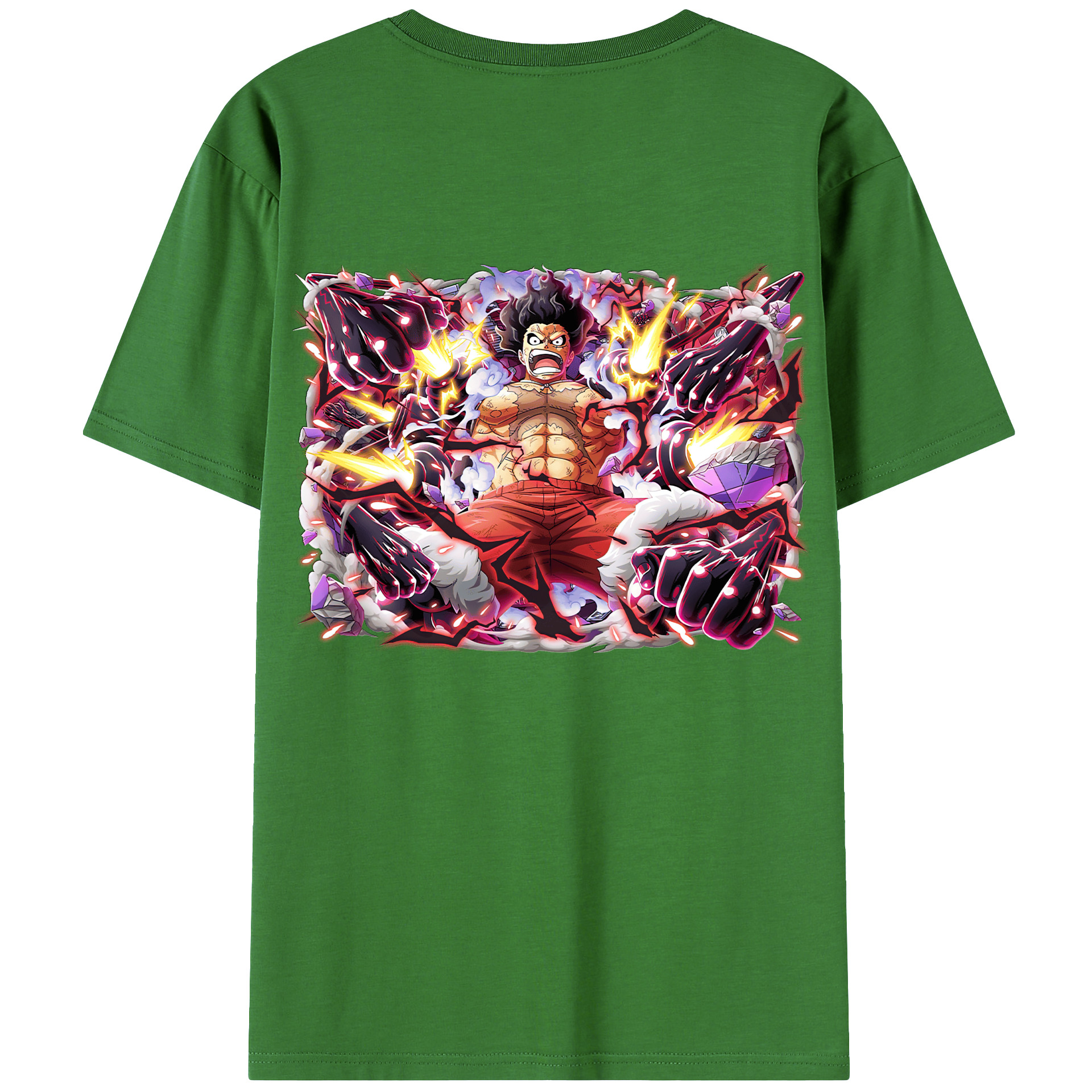 ワンピース モンキー・D・ルフィ ONE PIECE Monkey D. Luffy レディース半袖Tシャツ(バックプリント)